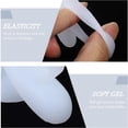 thumbnail image 4 of 4Pairs Gel Hammer Toe Crest Cushions, Corrector Crests Relieve Foot Pain, Pressure, Discomfort, One Loop Design Hammertoe Gel Support Pads, Flexible Silicone Comfor (White), 4 of 7