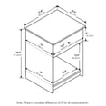 thumbnail image 4 of Furinno TIDUR Night Stand, Nightstand with Drawer, Bedside Table, End Table, Side Table with Storage Shelf, Knob Handle Drawer, for Bedroom, Living Room, Plain White, 4 of 5