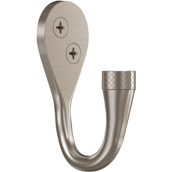 National Hardware N337-910 Powell Knurled Hook, 2-5/8", Satin Nickel
