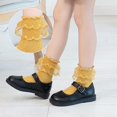 thumbnail image 2 of Kids Baby Girls Socks Cute Ruffled Mesh Patchwork Princess Dress Socks for Toddler Clothing Accessory, 2 of 7