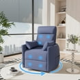 thumbnail image 3 of Vineego 360°Swivel Rocker Recliner Chair Armrest-Style Massage Recliner with Comfy High Back for Living Room,Loop Yarn Blue, 3 of 8