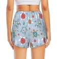 thumbnail image 4 of Uemuo Sea Turtle Pattern Women's Athletic Shorts High Waisted Running Shorts with Liner Pockets Gym Elastic Workout Shorts-Small, 4 of 9