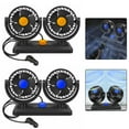 thumbnail image 6 of Car Fan Cooling 5V 12V 24V Car Fan Dual Head Usb Car Fan 2 Speeds Double Fan, 6 of 7
