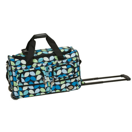 Rockland Deluxe 22&quot; Rolling Duffel Bag - Multi-Blue Leaves - 0