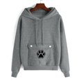 thumbnail image 7 of Women's Trendy Hoodies Pet Pouch Sweatshirt Pullover Long Sleeve Casual Loose Hooded Tops Gift for Dog Cat Lovers (2XL, Dark Gray), 7 of 7