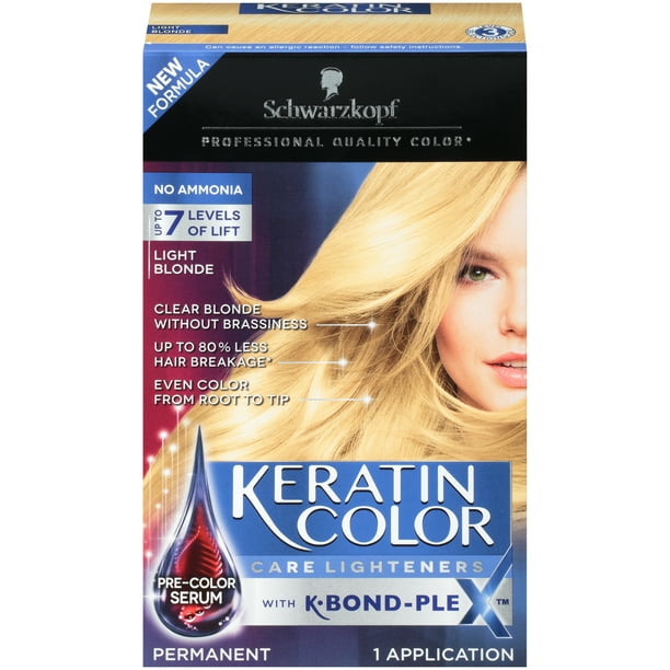 Schwarzkopf Keratin Care Lighteners Permanent Hair Color Cream, Light Blonde Schwarzkopf Keratin Care Lighteners Permanent Hair Color Cream, Light Blonde