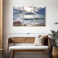 thumbnail image 3 of Elephant Stock Ocean At Sunrise Wall Art - Horizontal Multi Panel Canvas - Living Room Wall Decor - Beach Multi Panel - Beige And Blue Decor - 45" x 28", 3 of 8