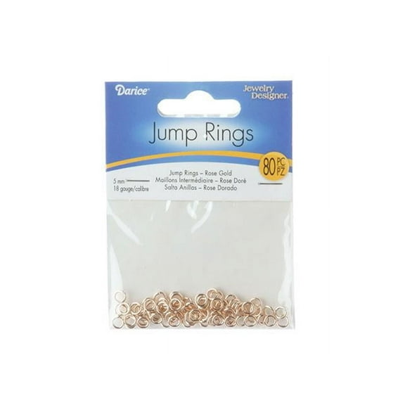 Darice JD Jump Ring 18 Gauge 5mm Rose Gold 80 Piece