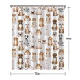 thumbnail image 5 of Cute Cartoon Dog Shower Curtain 72"x84" ,Bathroom Decorative Shower Curtains Set with 12 Hooks,Modern Waterproof Washable Shower Curtain, 5 of 6