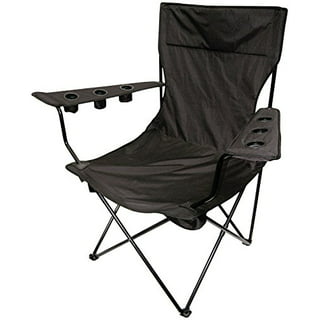 Zenithen Outdoor 360 Degree Portable Lawn Swivel Camping Bag Chair w Arms,  Smoke Grey
