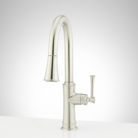 Open Box Signature Hardware Beasley 1.8 GPM Pull-Down Kitchen Faucet - Stainless Steel