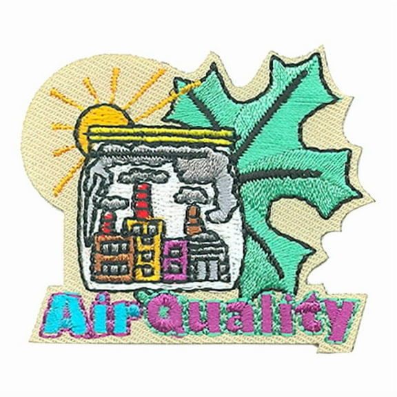 12 pieces 2" Custom Activity Scouts Applique Fun Patches - Air Quality Patch