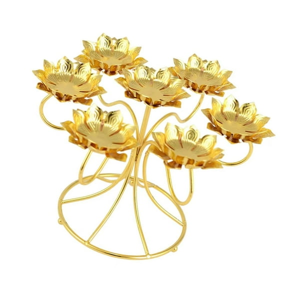 AOOOWER 1PC Lotuses Desktop Ornament Advents Candle Holder Butter Lamp Candlestick Holder