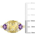 thumbnail image 2 of Everly Women's Citrine and Amethyst Topaz Yellow Gold Plated Ring, 2 of 7