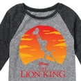 thumbnail image 3 of The Lion King - Baby Simba at Pride Rock - Iconic Silhouette - Toddler & Youth Raglan Graphic T-Shirt, 3 of 4