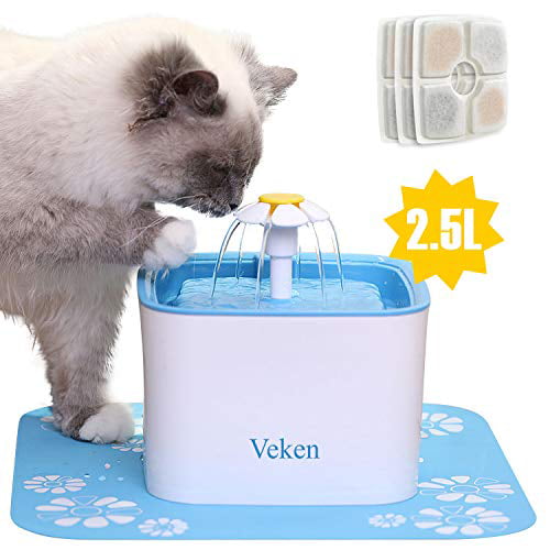 Ion Exchange Resin and Coconut Activated Carbon Replacement Filter for Cat&Dog Water Fountain Allxin Pet Fountain Filters Replacement for 84oz/2.5L Automatic Cat Water Fountain Dog Water Dispenser