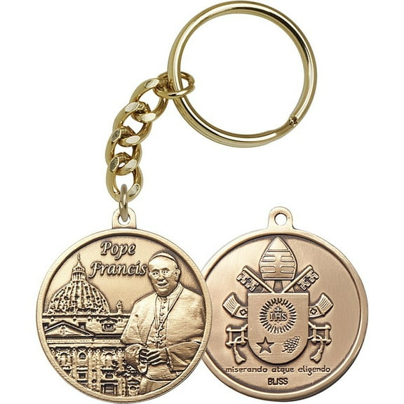 Gold Oxide Pope Francis Keychain