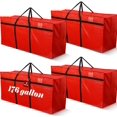thumbnail image 2 of 4 Pcs 176 Gallon Large Moving Bags with Zipper and Handles Foldable Storage Duffle Bags Heavy Duty Extra Large Totes for College Dorm Travel Clothes Blankets Bedding Moving (Red), 2 of 16