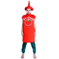 thumbnail image 4 of Ketchup/Mustards Bottle Cosplay Costume Spoof Party Stage Performance Costume Props for Halloween, 4 of 5