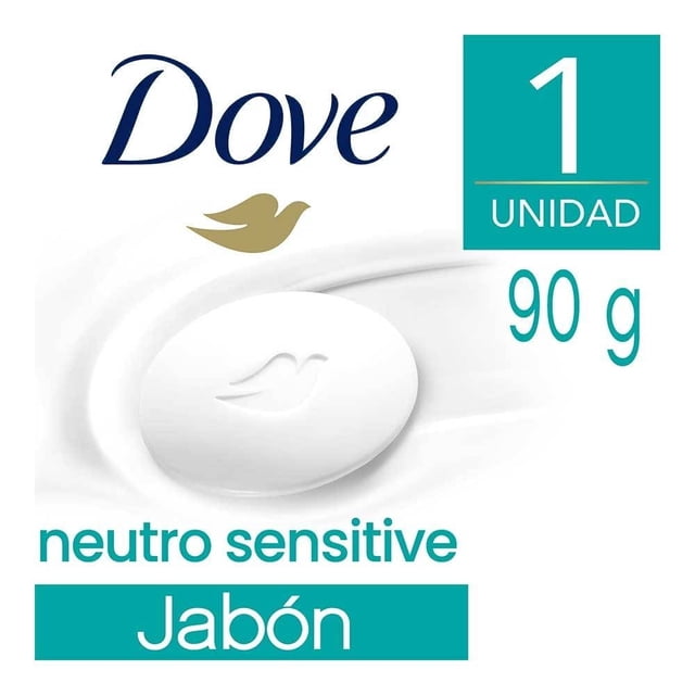 Jabón en Barra Neutro Dove Sensitive Neutro 90g. 1 barra sensitive de 90g