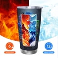 thumbnail image 5 of Lsque inside out 2 Pattern 20oz Car Cup with Lid and Straw, Insulated Coffee Cup with Straw Topper, Spill Proof Travel Coffee Mug, Stainless Steel Tumble, 5 of 8