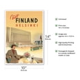 thumbnail image 2 of Visit Helsinki Finland - Finnish Parliament House - Finnish State Railway - Vintage Railroad Travel Poster by Jorma Suhonen c.1940 - Master Art Print 10in x 14in, 2 of 4