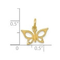 thumbnail image 2 of 14k Yellow Gold Butterfly Charm - .5 Grams - Measures 13.3x13.9mm, 2 of 2