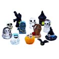 thumbnail image 1 of 12pcs/Set Mini Cartoon Ghost Skull Tombstone Ghost Face Pumpkin Halloween Dollhouse Resin Decoration, Accessories Material Small Ornaments, 1 of 5