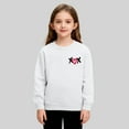 thumbnail image 2 of Fesfesfes Valentines Day Kids Long Sleeve Pullover Sweatshirt Cozy Fleece Lined Top No Hood Casual Crewneck Shirt for Girls Boys Toddler Round Neck Solid Color Playwear(White,9-10 Years), 2 of 8
