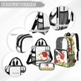 thumbnail image 3 of Xoenoiee Apple Print Clear Backpack for Girls 3-6 6-8 8-12 Elementary School Bag and Lunch Bag Set with Pencil Case Middle High Bookbag See Through Bagpacks for Kids Teen Daycare Satchel, 3 of 5