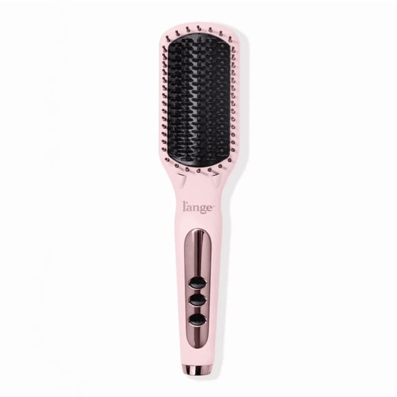 L'ange Hair Le Vite Ceramic Straightening Brush with Digital LCD Display for Sleek Frizz-Free Hair (Blush)