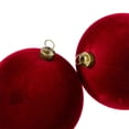 thumbnail image 3 of My Texas House 10-Count Red Velvet-Feel Ball Christmas Ornaments, 4.5", 3 of 4