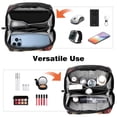 thumbnail image 6 of Rose Cord Organizer Travel Bag with Waterproof Oxford Fabric, Cable Storage Organizer Case for Electronic Devices, Small Parts Storage Box - 5.9x9.44x3.14 in, 6 of 6
