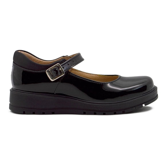Zapato Escolar Niña Yuyin Piel Charol Negro De Hebilla 18-26 negro 21