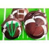 Championship Football Party Tableware Deluxe 83pc Party Pack, Brown Green White
