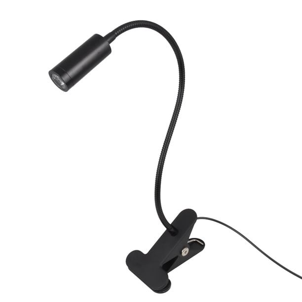 Tubo de luz LED con clip de 3 W, luz de lectura, foco de trabajo, luz de taller, luz blanca cálida