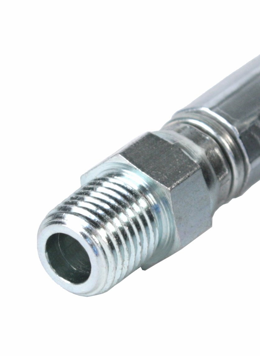 Schieffer 4400 PSI 1/4in. x 50ft. Thermoplastic Black Sewer Jetter Hose with MPT 1/4in. Soild Ends