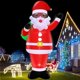 thumbnail image 1 of EAONE Inflables navideños de 12 pies, decoraciones para exteriores, decoraciones gigantes para el patio, Papá Noel inflable en trineo y 3 renos, con luces LED incorporadas para decoración interior y e, 1 of 4