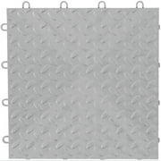 Interlocking Floor Mats (4 Pack) Silver Garage Floor Interlocking Tiles
