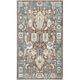 thumbnail image 6 of SAFAVIEH Valencia Estelle Floral Bordered Polyester Area Rug, Chocolate/Alpine, 5' x 8', 6 of 7