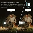 thumbnail image 3 of RV Linterna de camping LED azul Linterna de mano recargable 6 modos Luces de tienda Banco de energía multifuncional Foco impermeable IPX4 Cable USB incluido Rojo Verde, 3 of 5