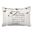 thumbnail image 1 of RYLABLUE Chic Vintage Cute Birds And Friends Pattern Polyester 20 x 30 Inch Rectangle Throw Pillow Covers With Hidden Zipper Home Sofa Cushion Decorative Pillowcases, 1 of 1