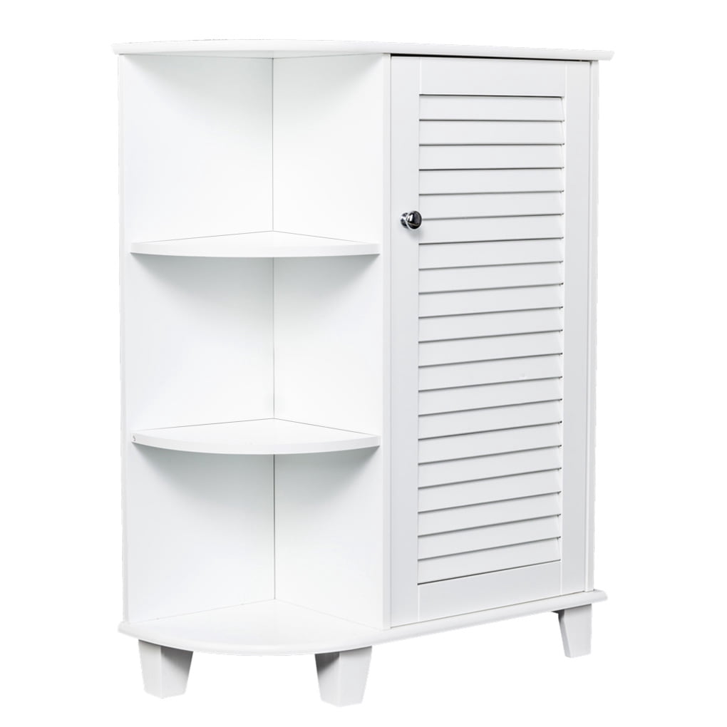 White Wooden Floor Standing Storage Bedroom Organizer Furniture
