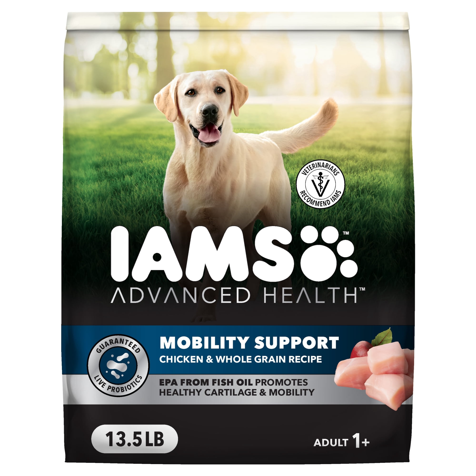 IAMS Advanced Health Mobility Support, Dry Dog Food, Chicken & Whole Grain, Dry Recipe, 13.5 lb. Bag