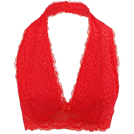 T Shirt Bras for Women No Underwire Lightly Lined Bra Feature V-Neck Push-up Bra Style W-800 Hook and Eye Closure Wirefree Bra with Support Red M