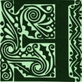 thumbnail image 1 of Ahgly Tapis d'Intérieur Lavable en Machine Carré Noir Nuit Transitionnel, 6 Pieds Carré, 1 of 7