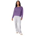 thumbnail image 3 of Sudadera Hanes EcoSmart Crewneck para Mujer Violeta Talla L, 3 of 4
