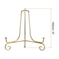 thumbnail image 2 of Plato Soporte para Exhibición, 6 Pulgadas 6uds Hierro Decorativo Plato Soporte Metal Caballete Plegable Pantalla Soporte para Foto Imagen Marco, Oro, 2 of 5