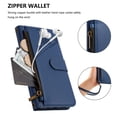 thumbnail image 3 of For Samsung Galaxy A55 5G 6.6-inch Wallet Case Multi-Card Slots Zipper Wallet Leather Phone Case,Dark blue,For Galaxy A55 5G, 3 of 10