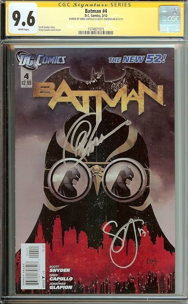 Batman New 52 #4 Signed Snyder & Capullo CGC 9.6